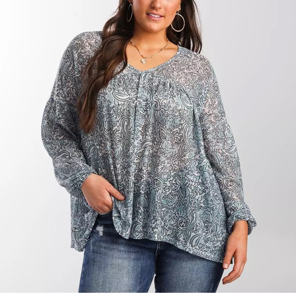Buckle Daytrip Flowy Mesh Top Size XS